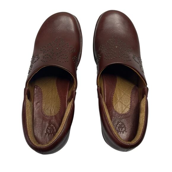 Ariat Leather Studded Clog Mules 9.5 B 21262 Strathmore Western Academia Casual - Picture 8 of 14